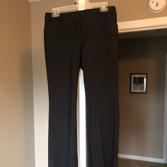 Express Black Pinstripe Editor Pants - Picture 1 of 6